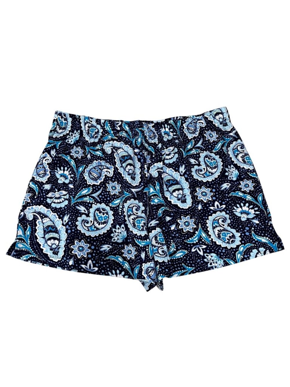 Vera Bradley Knit Pajama Shorts Women's Size Large Paisley Cotton Elastic Waist